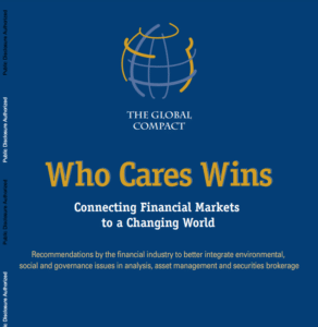 UN Report cover for Who Cares Win