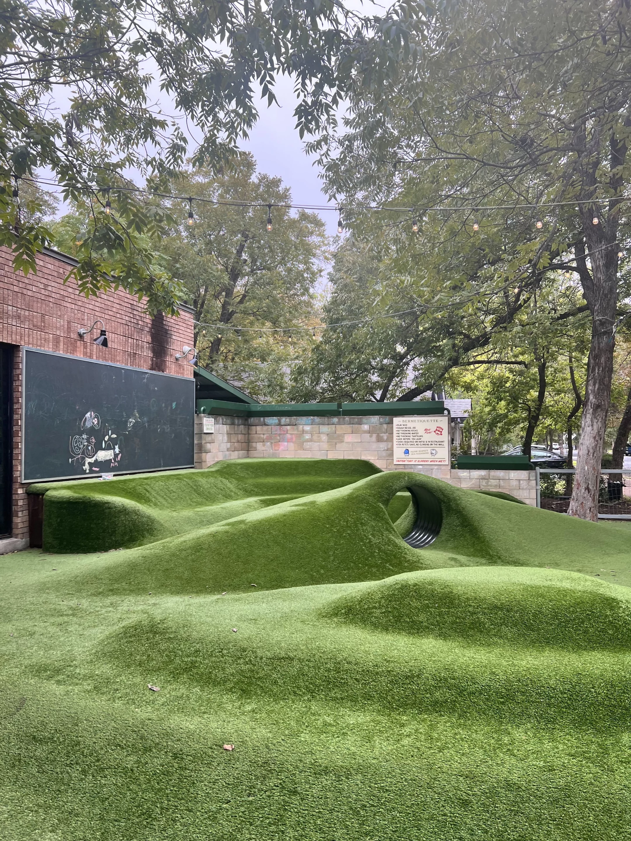 Austin Stormwater Berm Stormwater berm in Austin Texas converted to play space