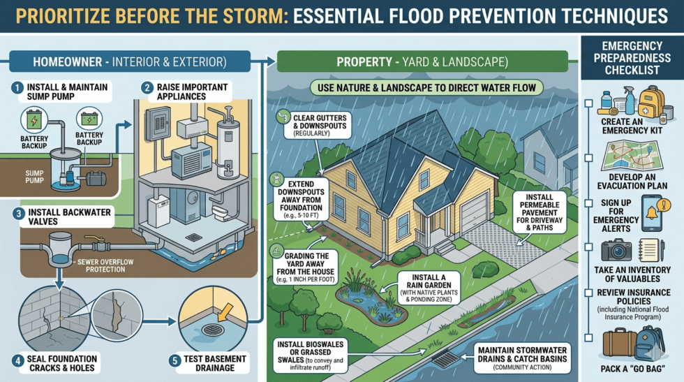 Flood Prevention: Barriers, Rain Gardens & Storm Prep 2026 | Rainplan