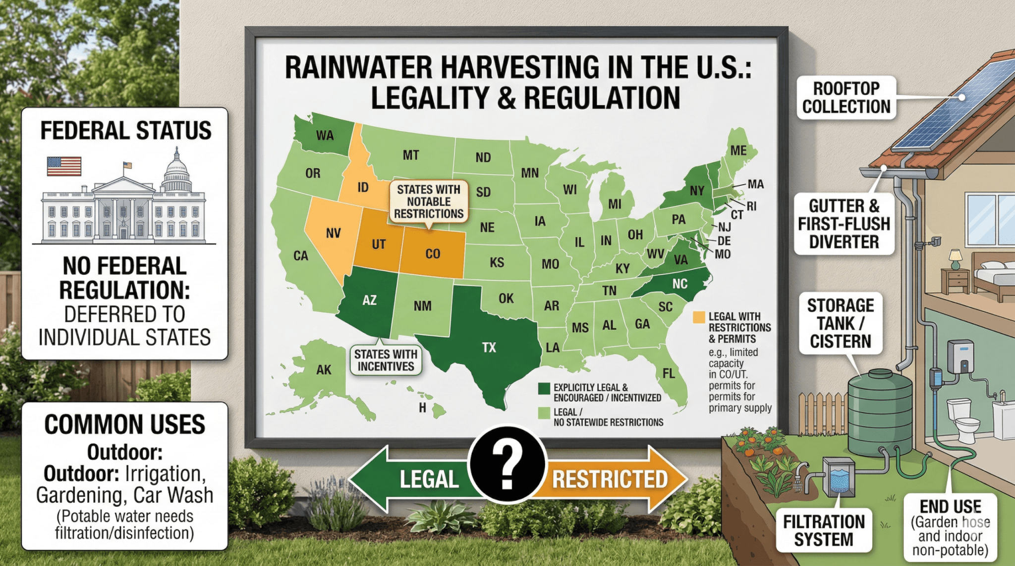 Is it illegal to harvest rainwater Is it illegal to harvest rainwater, United States laws